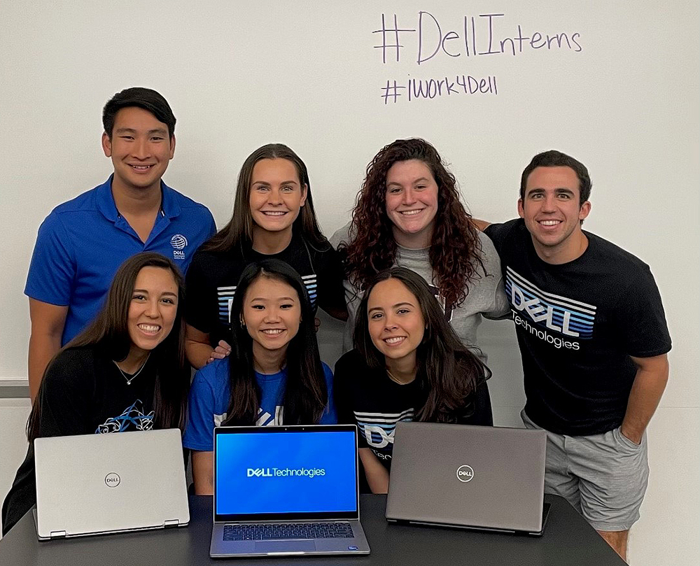 Dell Interns with laptops