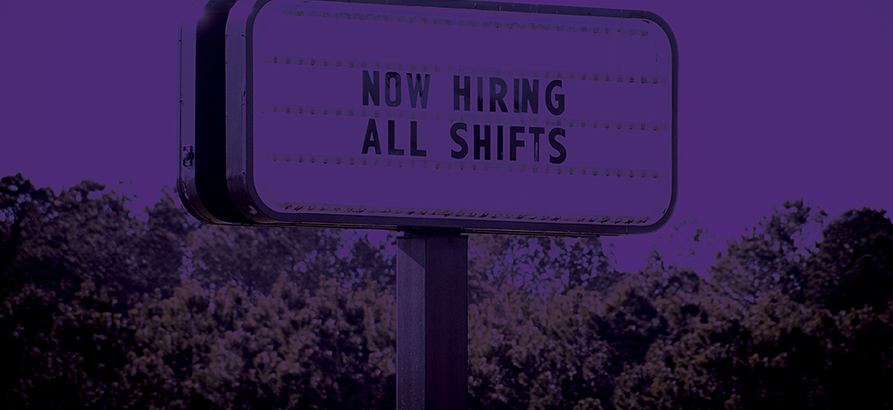 Section Image: Marquee "Now Hiring All Shifts" 