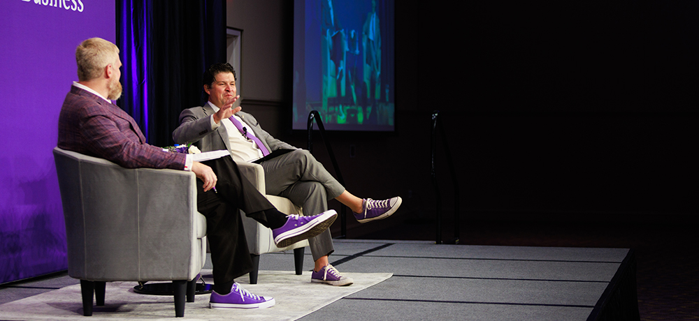 Section Image: Craig Crossland and Daniel Pullin sitting on stage 