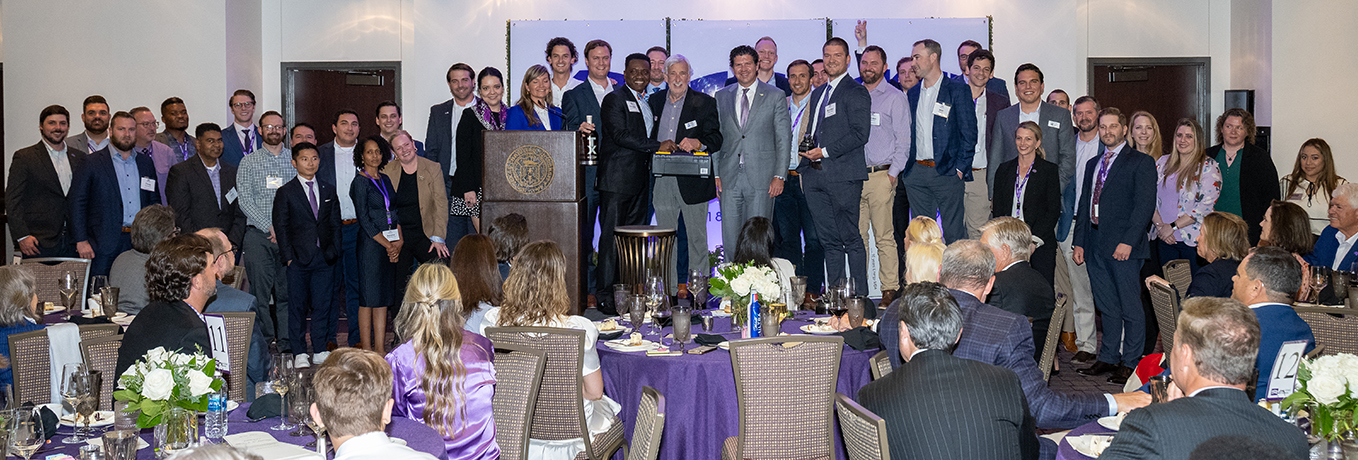 Tom Bates with former students and TCU Faculty and Administration