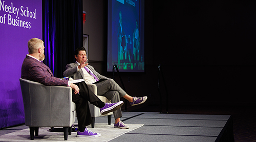 Section Image: Craig Crossland and Daniel Pullin sitting on stage 