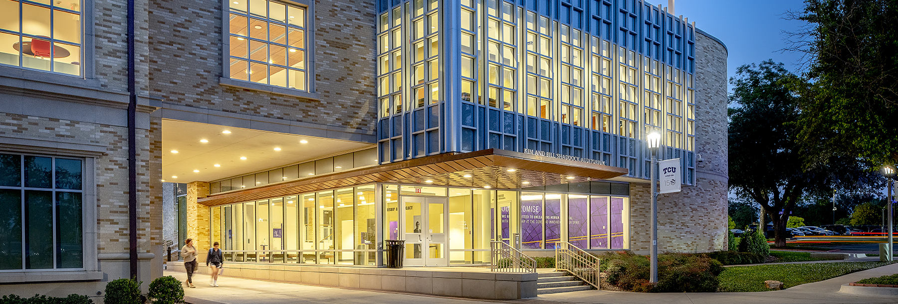 Section Image: Shaddock Building at night 