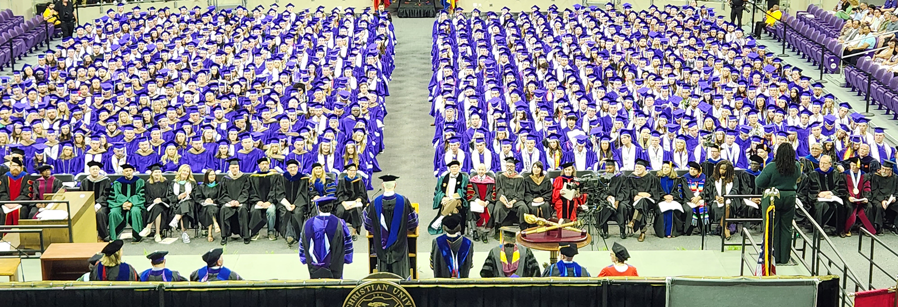 Section Image: Neeley Graduates during the ceremony 