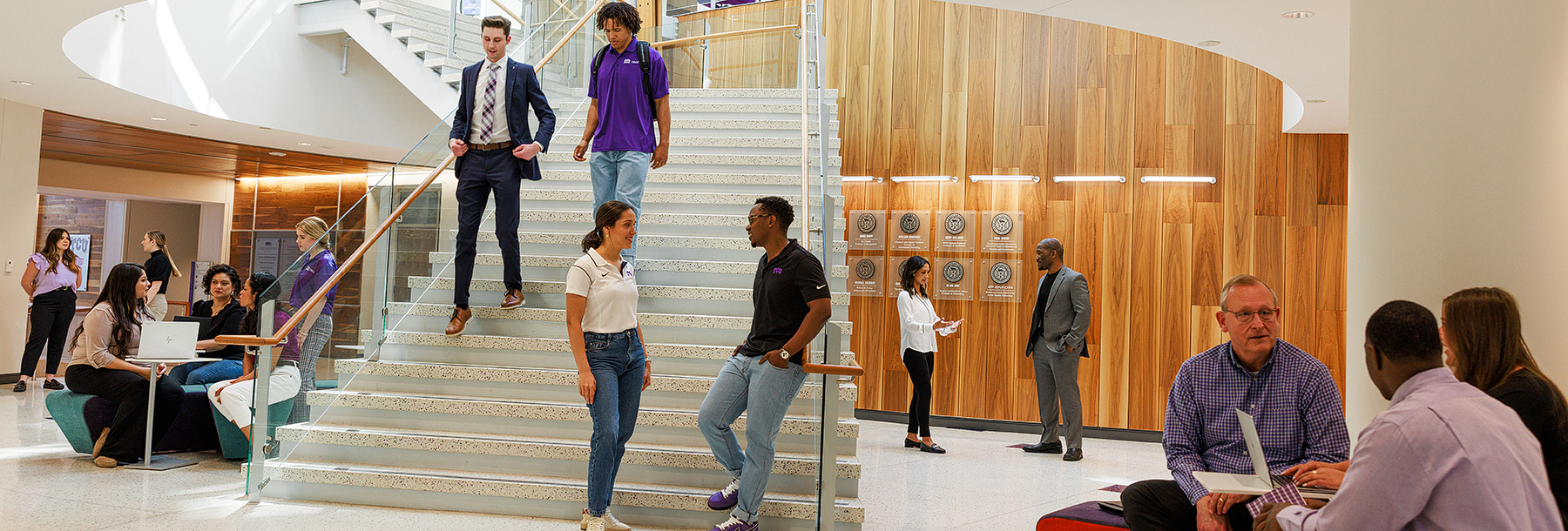 Section Image: Students in the Rogers Rotunda 