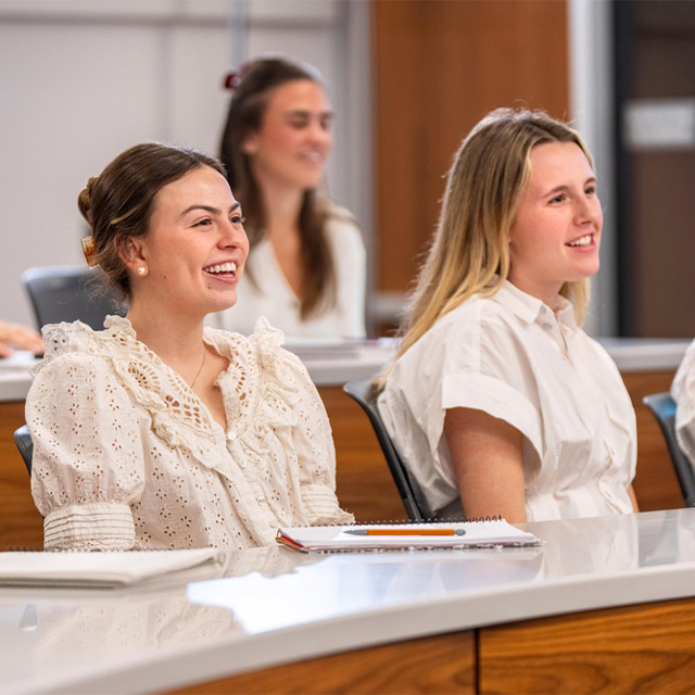 TCU Neeley undergraduate students in class