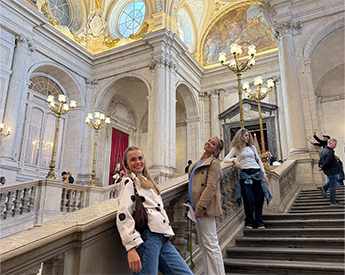 TCU Neeley marketing majors exploring museum in Madrid during study abroad program