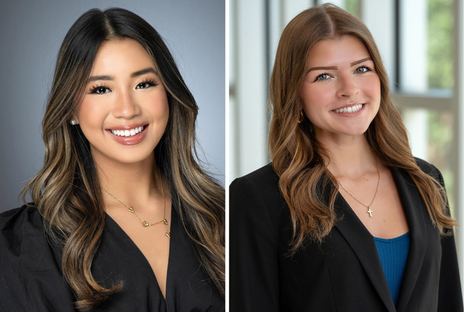 Side by side headshots of Katie Hoang and Katie Russell